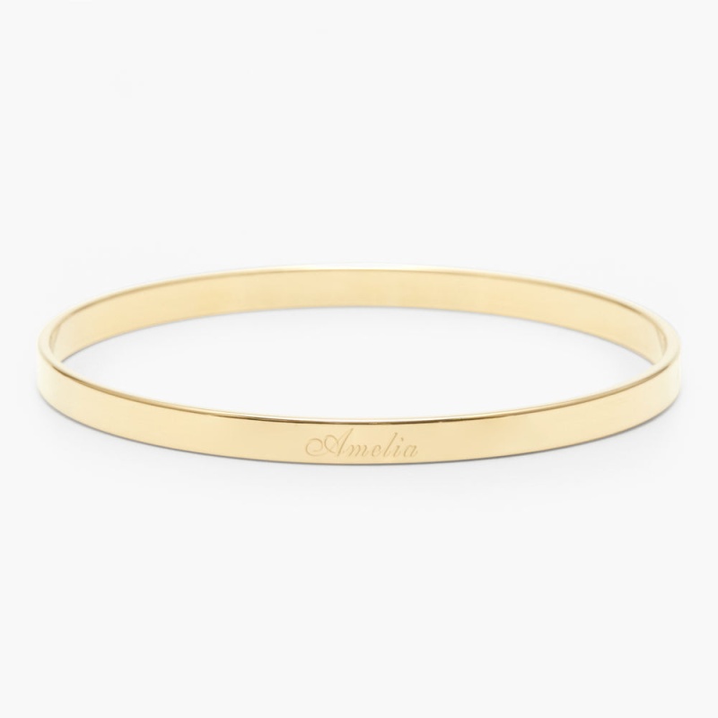 Thin Bangle Bracelet - Gold