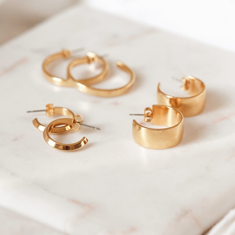 Alanna Hoops - Gold