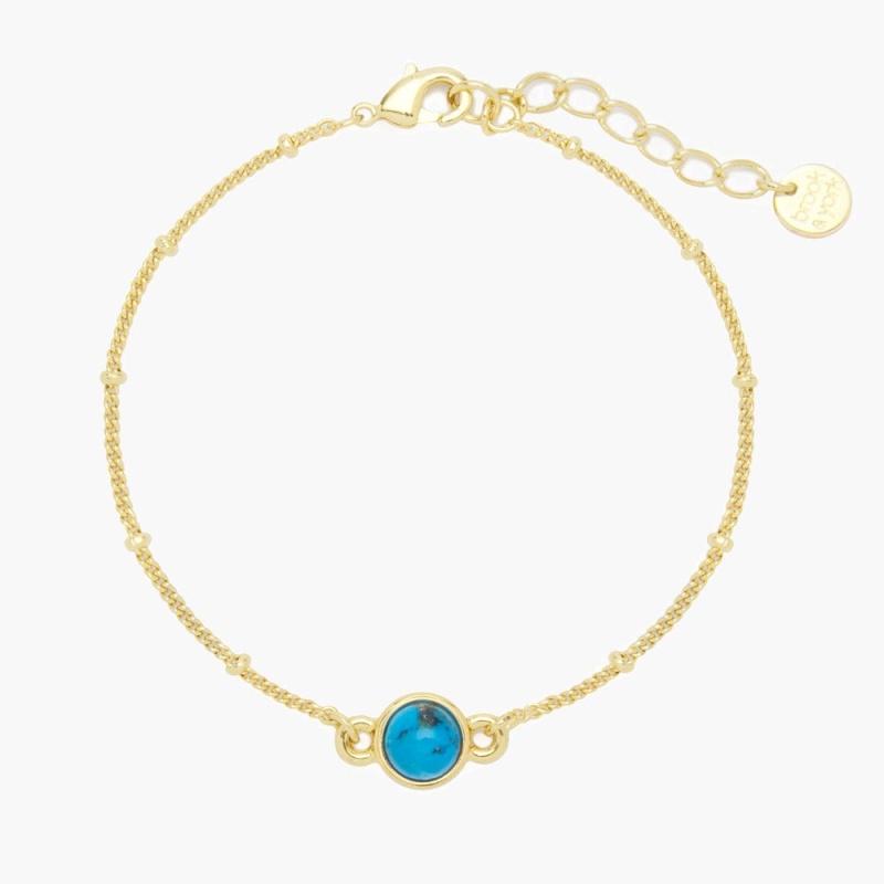 Nola Gemstone Bracelet - Turquoise - Gold