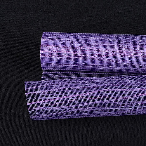 Purple - Metallic Twine Mesh - ( 21 Inch X 6 Yards )
