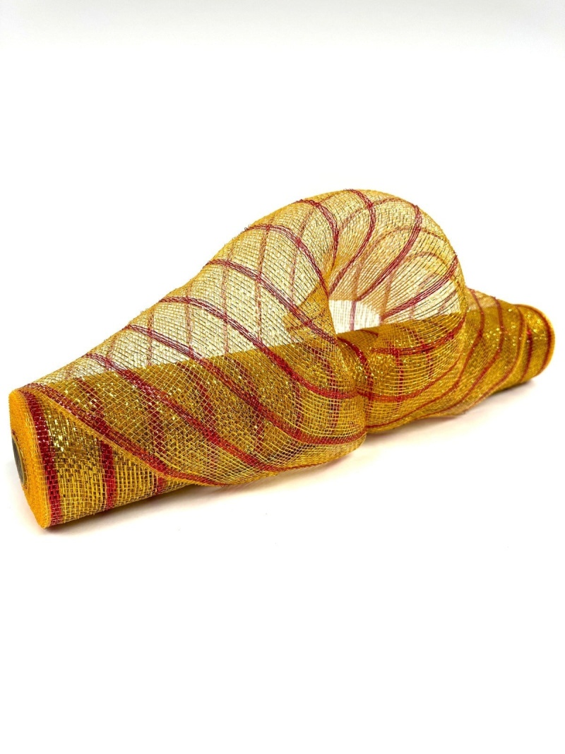 Gold - Holiday Deco Mesh S - ( 21 Inch X 10 Yards )