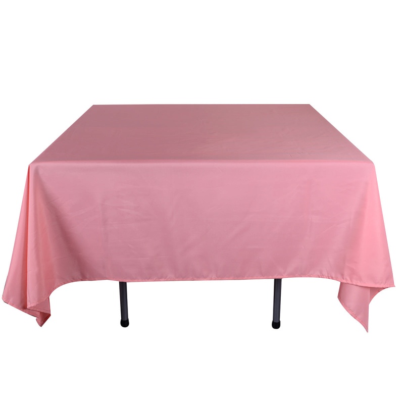 Coral - 52 X 52 Square Polyester Tablecloths - ( 52 Inch X 52 Inch )