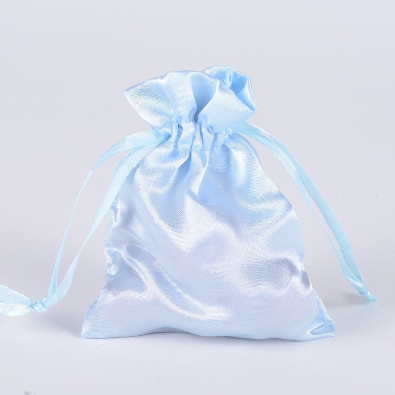 Light Blue - Satin Bags - ( 3X4 Inch - 10 Bags )