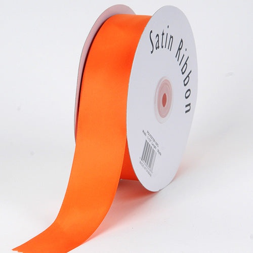 Orange - Satin Ribbon Single Face - ( 7/8 Inch | 100 Yards )