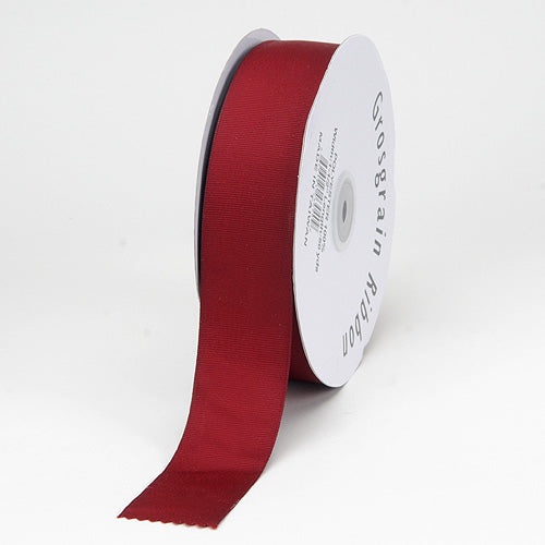 Burgundy - Grosgrain Ribbon Solid Color - ( 1/4 Inch | 50 Yards )