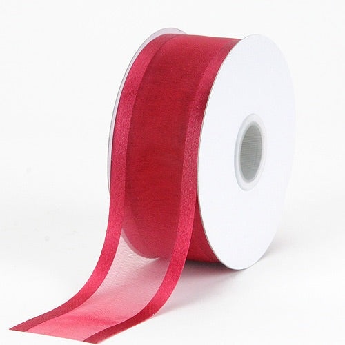 Beauty - Organza Ribbon Two Striped Satin Edge - ( 7/8 Inch | 25 Yards )
