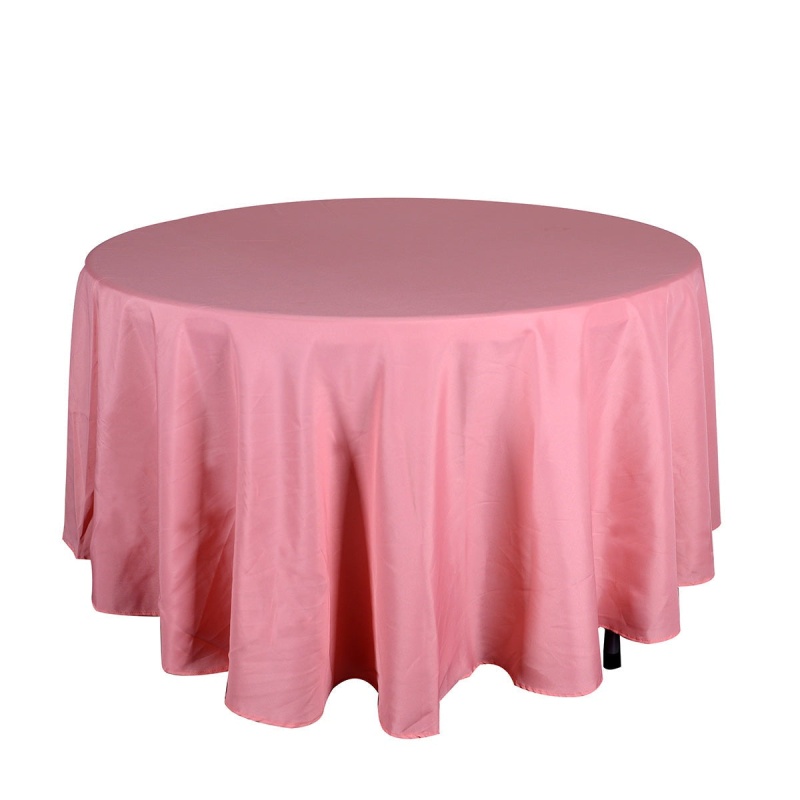 Coral - 108 Inch Round Polyester Tablecloths - ( 108 Inch | Round )