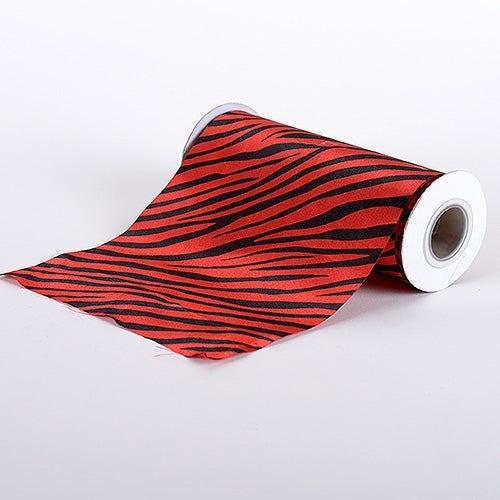 Red Animal Printed Satin Spool