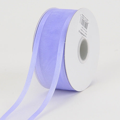 Jascotina Iris Organza Ribbon Two Striped Satin Edge - 7/8 Inch, 25 Yards