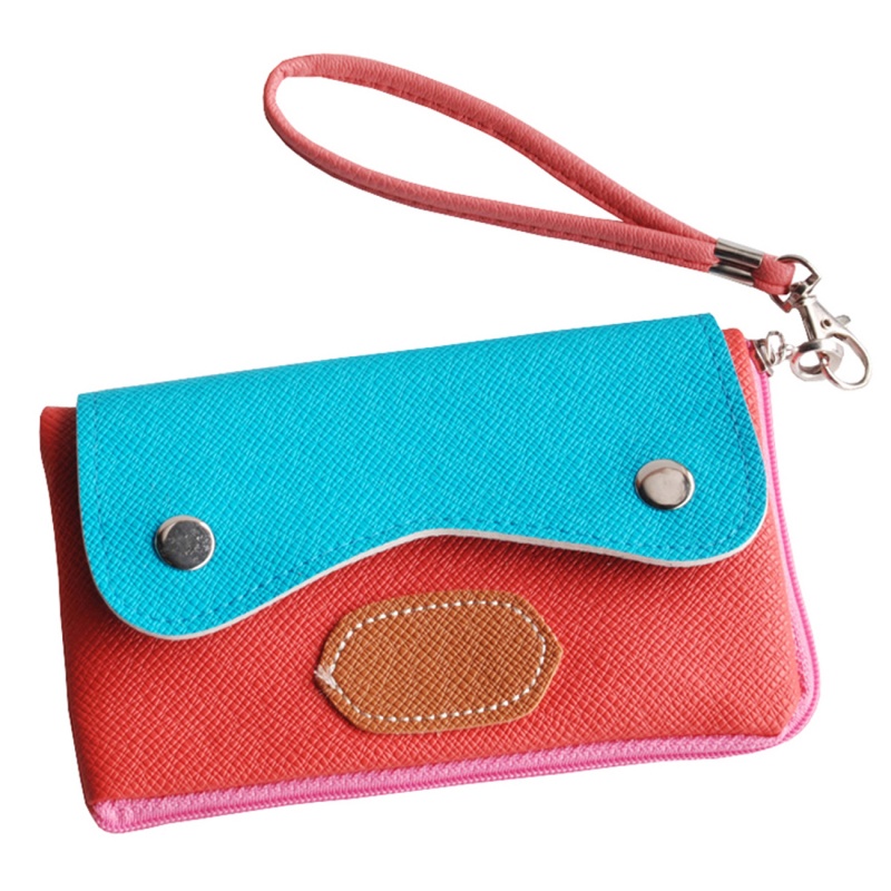 Colorful Leatherette Mobile Phone Pouch Cell Phone Case Clutch Pouch - Sun And Sky