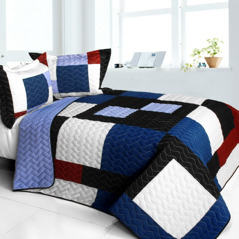 Brand New Vermicelli-Quilted Patchwork Quilt Set Full - Your Imagine