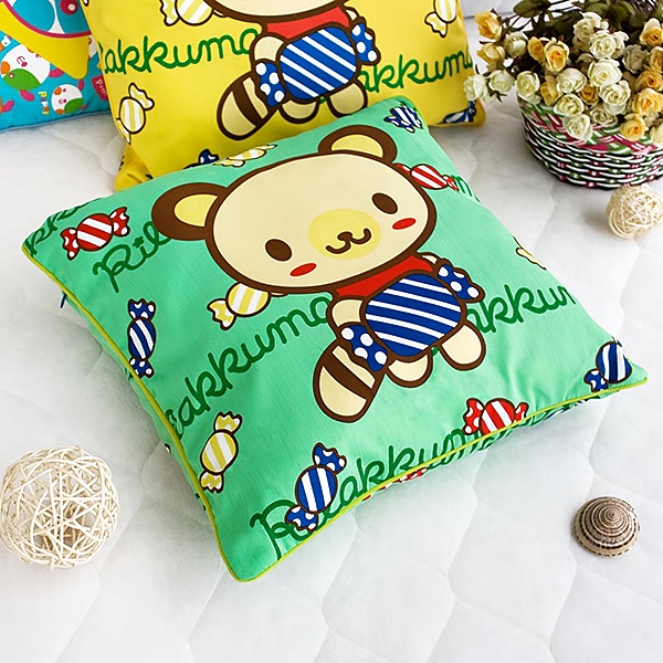 Decorative Pillow Cushion - Green Candy Bear