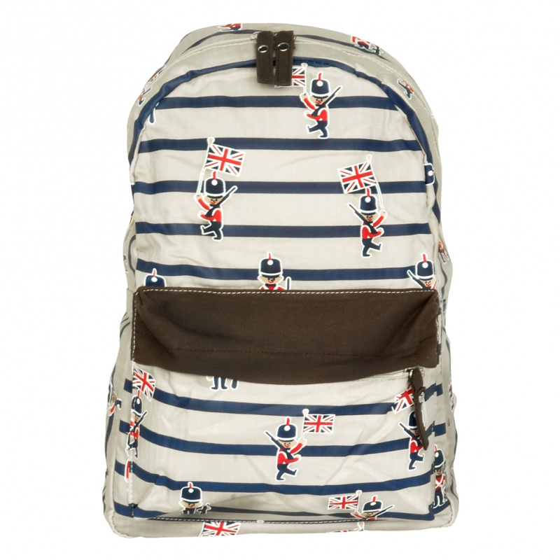 Fabric Art School Backpack Outdoor Daypack - Happy Man