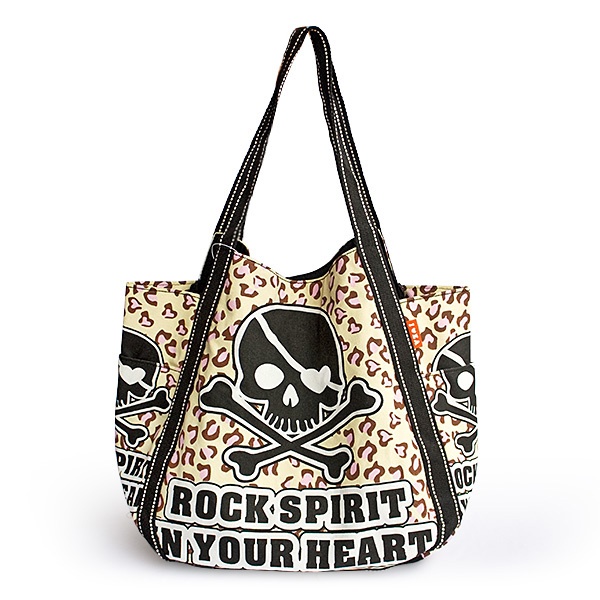 100% Cotton Eco Canvas Shoulder Tote Bag / Shopper Bag - Rock Spirit