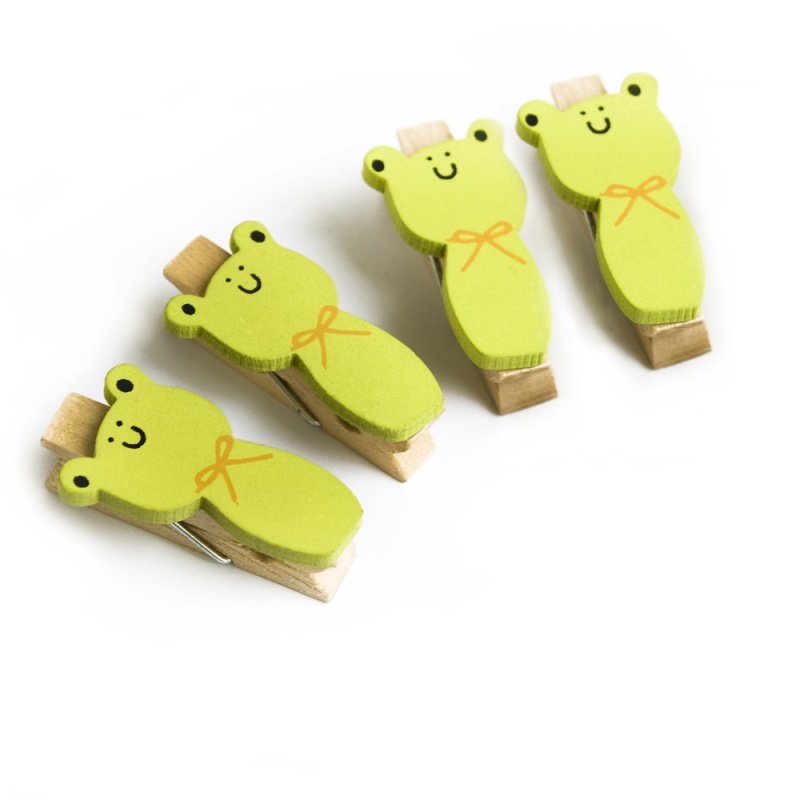 - Wooden Clips / Wooden Clamps - Smile Frog