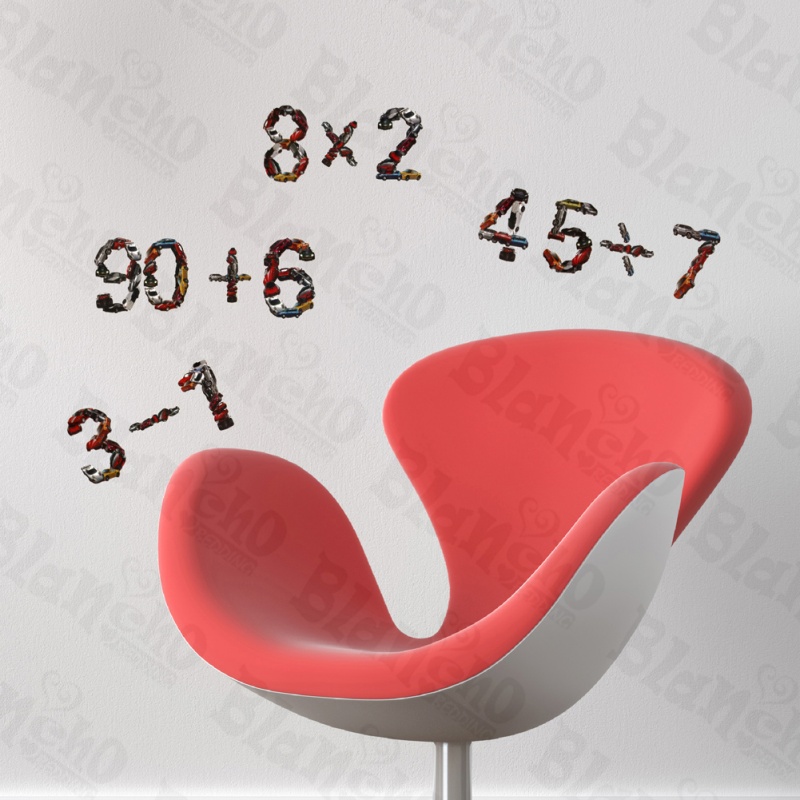 Love Arithmetic - Hemu Wall Decal, 9.4 by 16.5 Inches