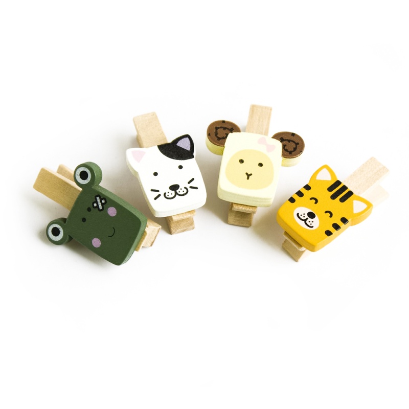 - Wooden Clips / Wooden Clamps - Cute Animals-2
