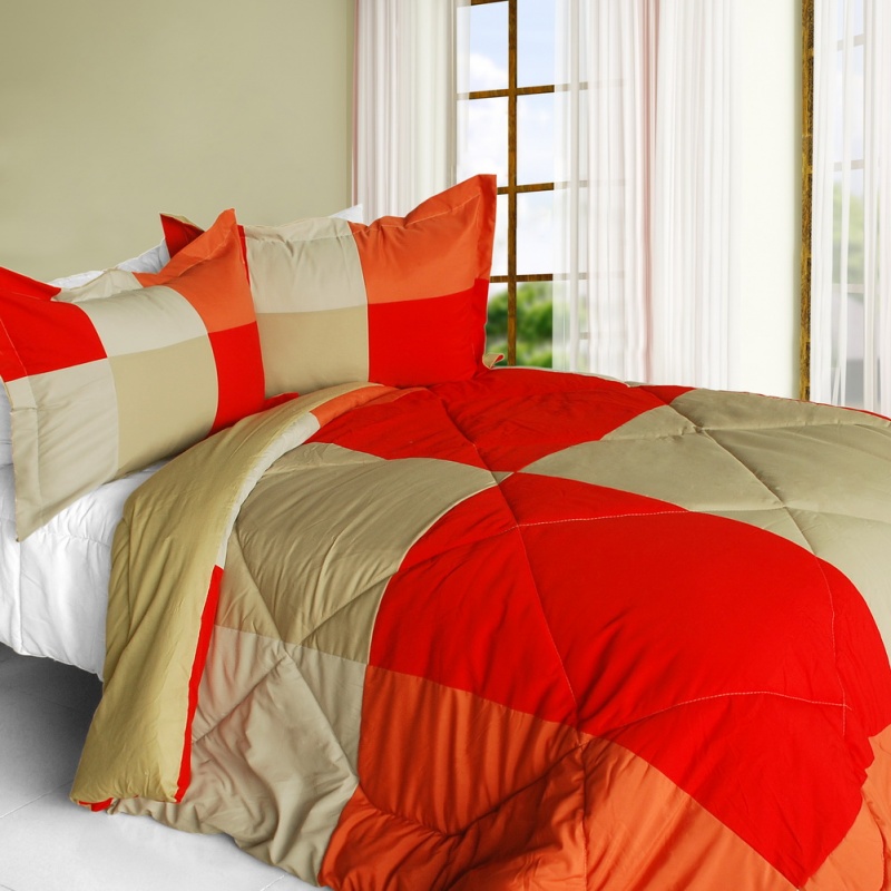 Quilted Patchwork Down Alternative Comforter Set - Beautiful Prairie