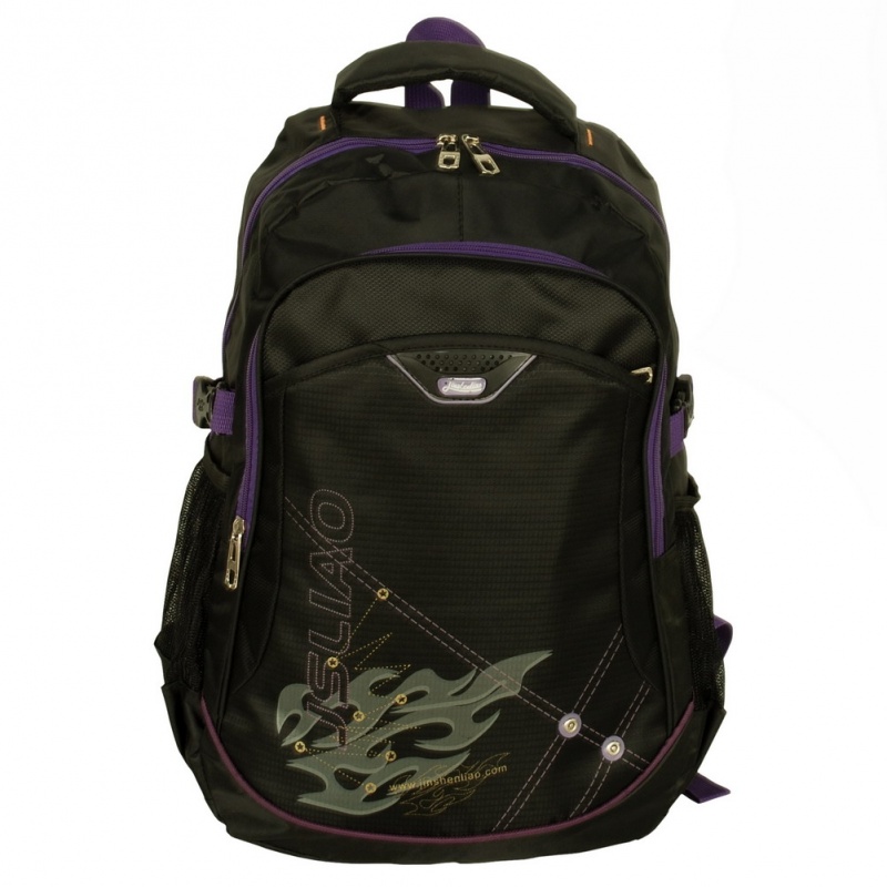 Chic Multiurpose Backpack / School Bag / Dayback - Purple Zipper