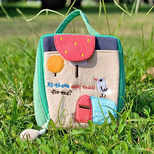 Embroidered Applique Cosmetic Bag / Camera Bag - Any Mail?