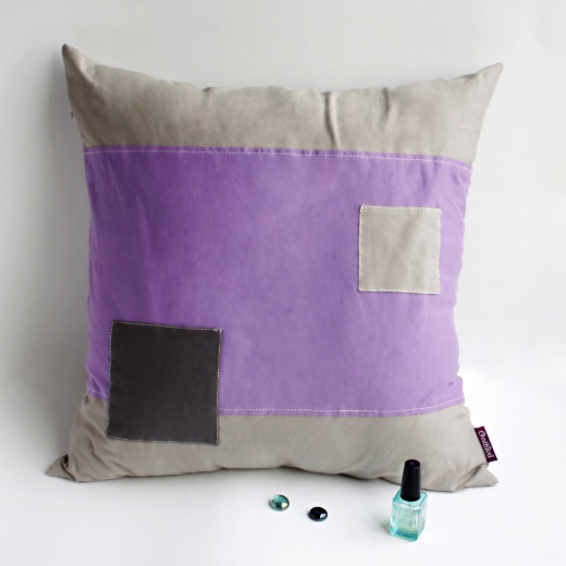 Onitiva Knitted Fabric Patch Work Pillow Cushion Floor Cushion - Modern Style
