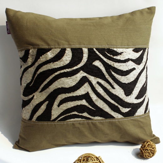 Linen Patch Work Pillow Cushion Floor Cushion - Forest Treasure