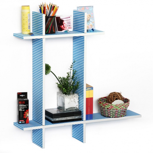 Leather Cross Type Shelve/Book Shelf - Sailor Stripe-b by Blancho Bedding