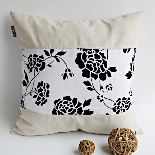 Linen Patch Work Pillow Cushion Floor Cushion - Floral Wedding