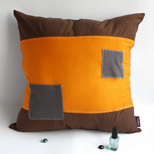 Onitiva Knitted Fabric Patch Work Pillow Cushion Floor Cushion - Trend