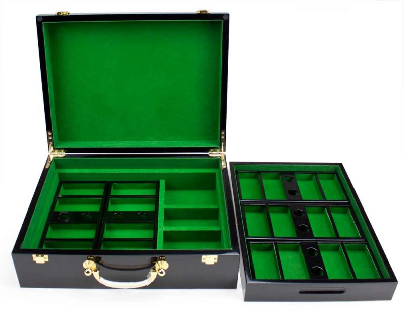 500 Ct Hi-Gloss Wooden Case