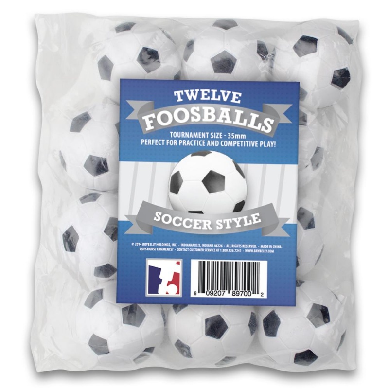 12 Black And White Soccer Style Foosballs