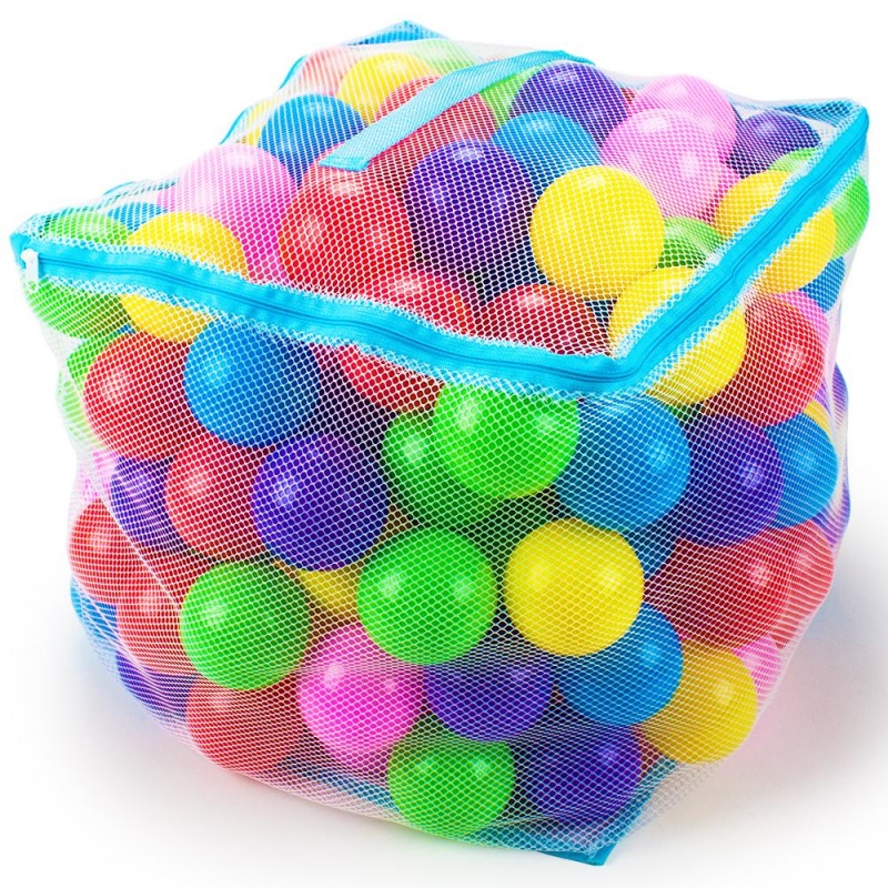 200 Pack Multi-Color Plastic Soft Air-Filled Pit Balls