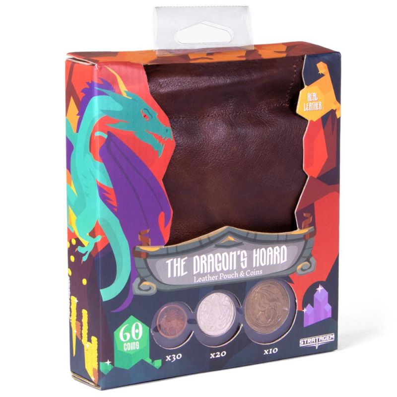 The Dragon's Hoard | 60 Metal Coins In Leather Pouch