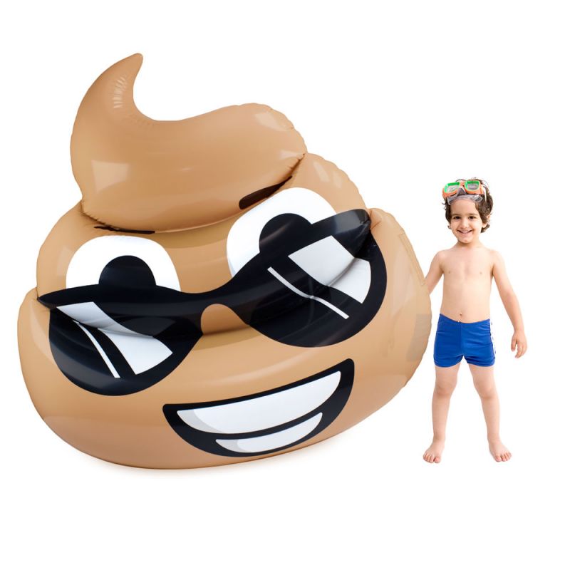 5.5-Foot Dreamy Deuce Poop Emoji Pool Float