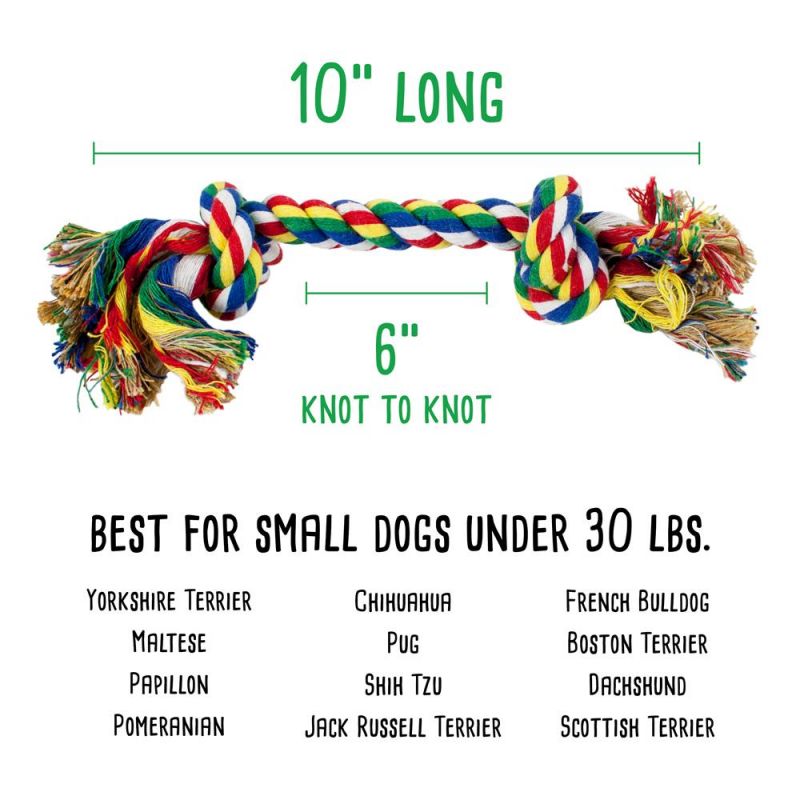 Cotton Flossin' Rope Bone Dog Toy