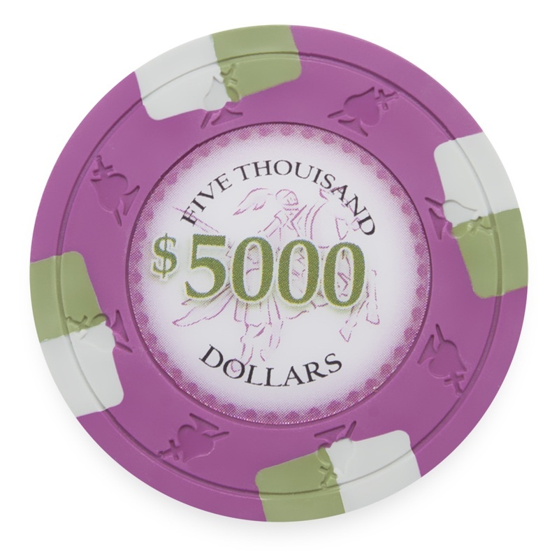 Clay Poker Knights 13.5G Poker Chip $5000 (25 Pack)