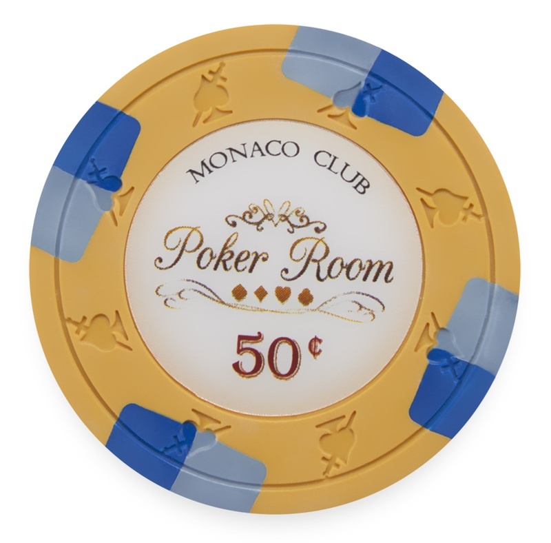 Clay Monaco Club 13.5G Poker Chip 50C (25 Pack)