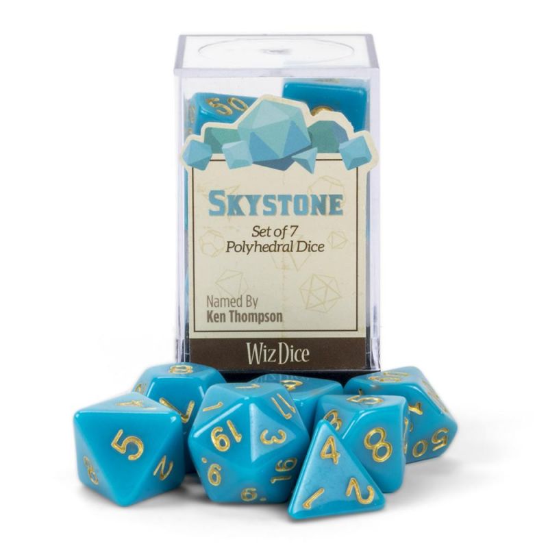 Set Of 7 Polyhedral Dice, Skystone