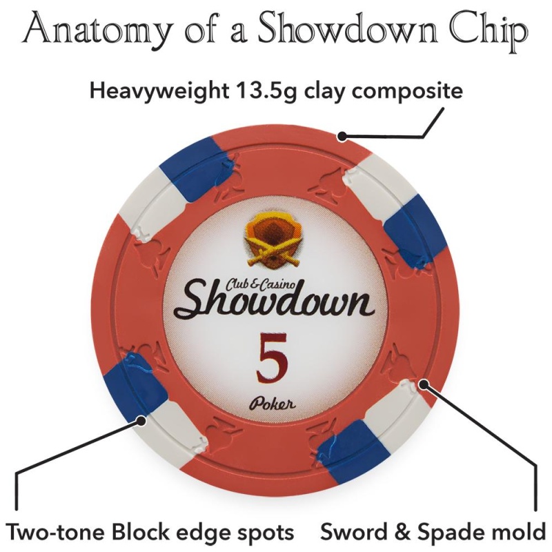750Ct Claysmith Gaming Showdown Chip Set In Mahogany