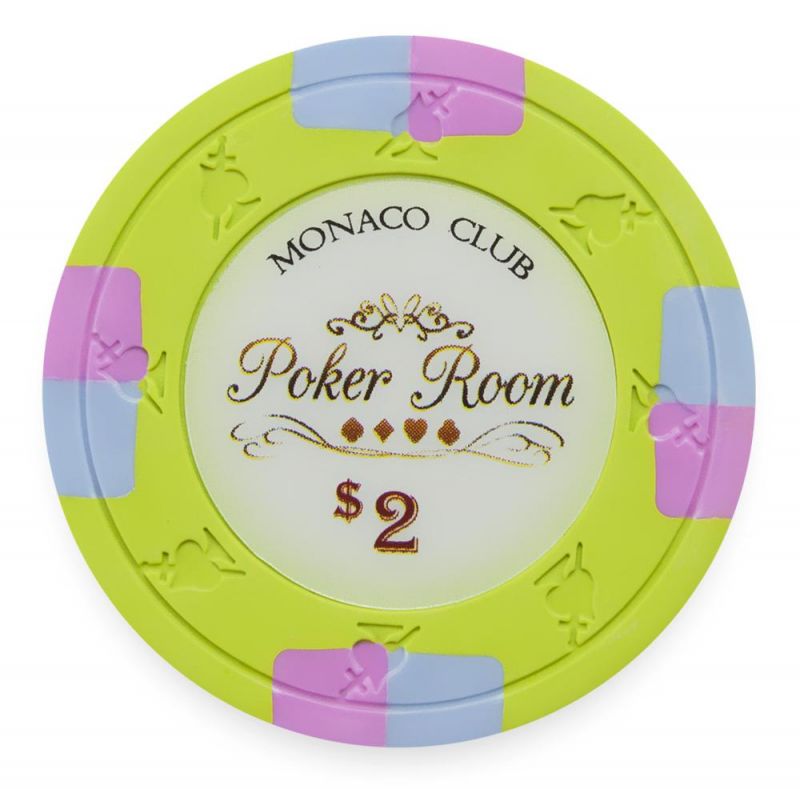 Clay Monaco Club 13.5G Poker Chip $2 (25 Pack)