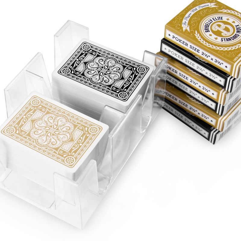 6-Deck Rotating Card Holder - Revolving Playing Card Tray