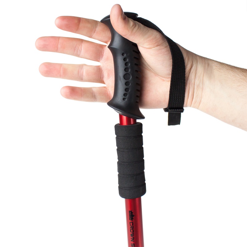 53" Black Shock-Resistant Adjustable Trekking Pole