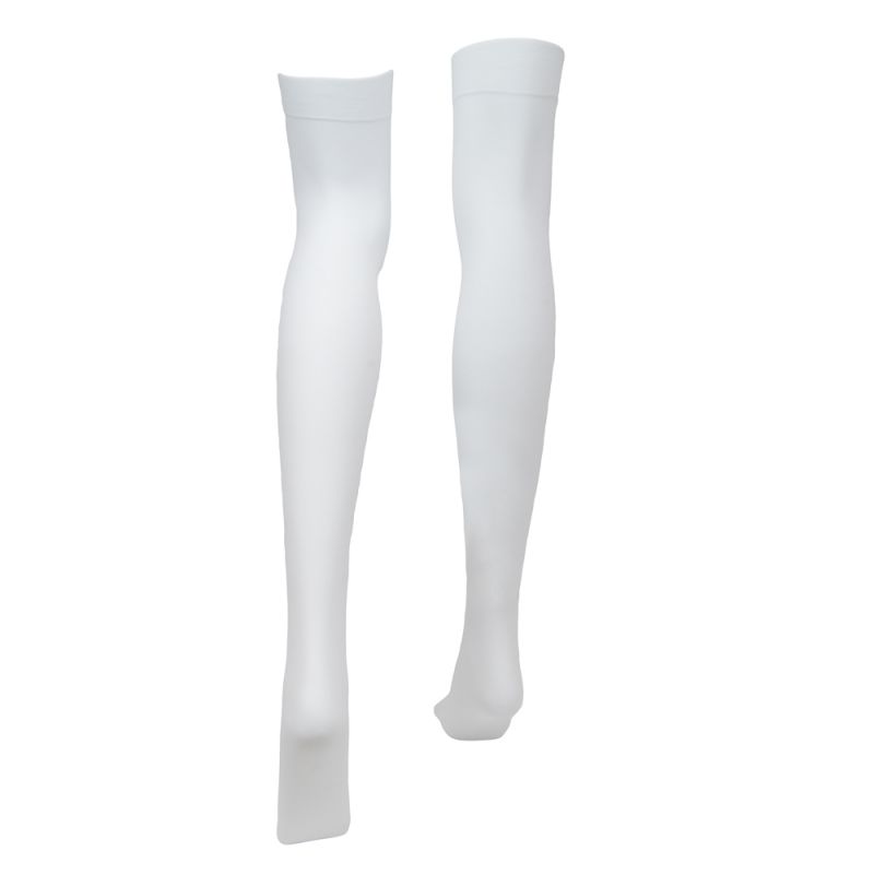 White With Red Hearts Thigh High Costume Tights