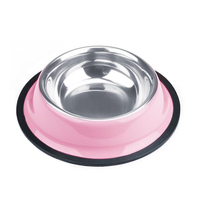 4Oz. Pink Stainless Steel Dog Bowl