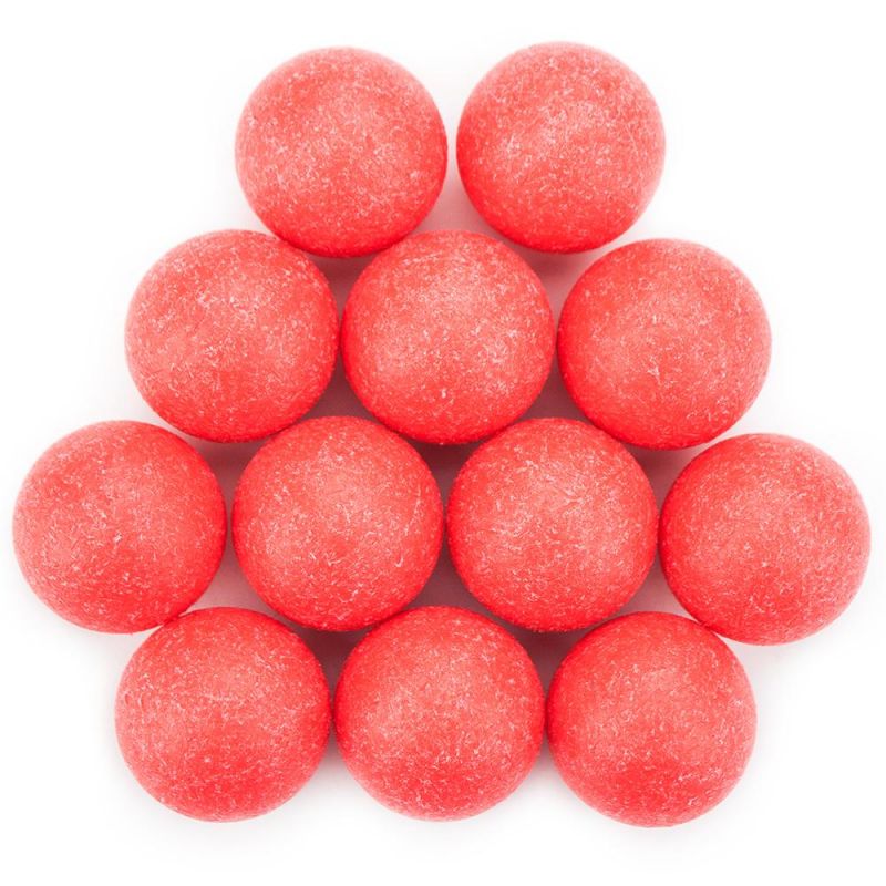 Pack Of 12 Red Textured Foosballs
