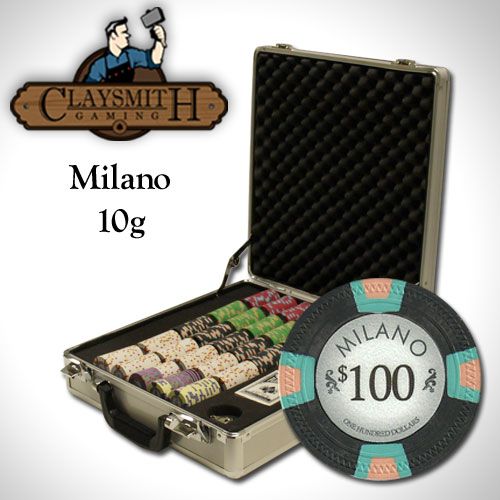 500Ct Claysmith Gaming "Milano" Chip Set In Claysmith Case