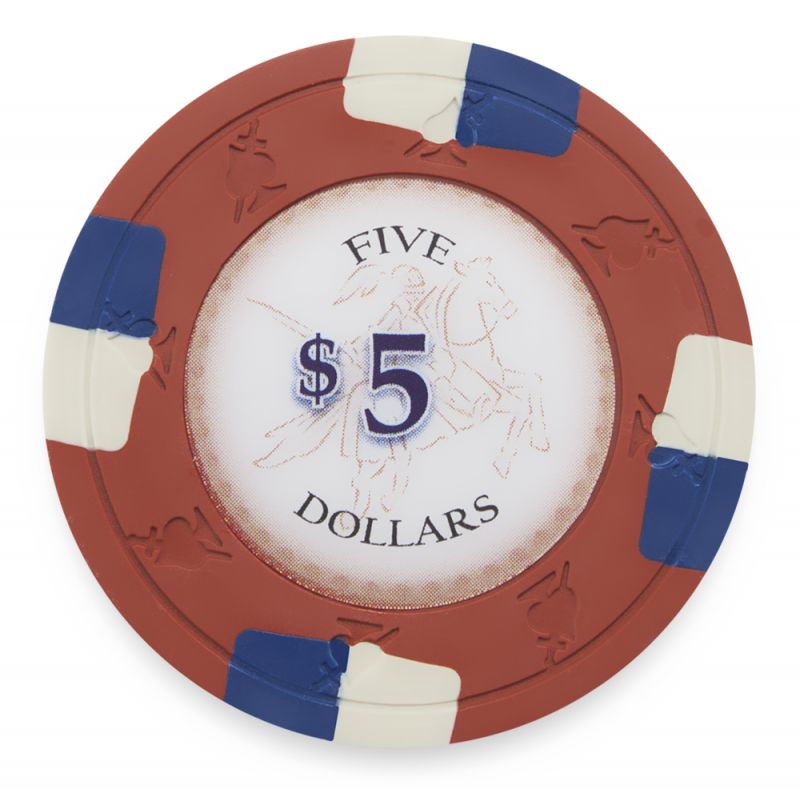 Clay Poker Knights 13.5G Poker Chip $5 (25 Pack)