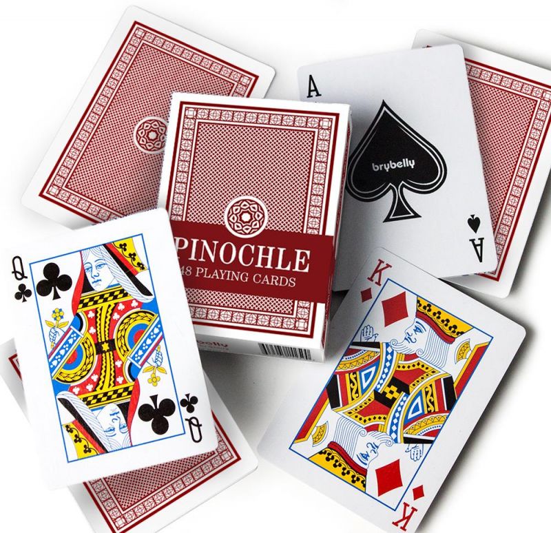 12 Pack Of Pinochle Playing Cards (6 Red/6 Blue) By Brybelly