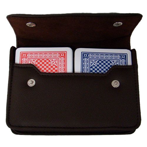 Copag 100% Plastic Playing Card Pinochle Set In Leather Case