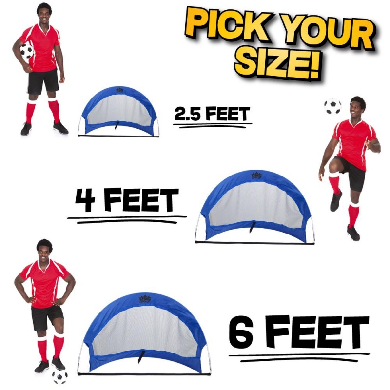 Set Of 2, 4' Pop Up Soccer Goals With 2 Carrying Bags